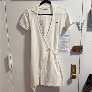 Lacoste Cream Wrap Dress